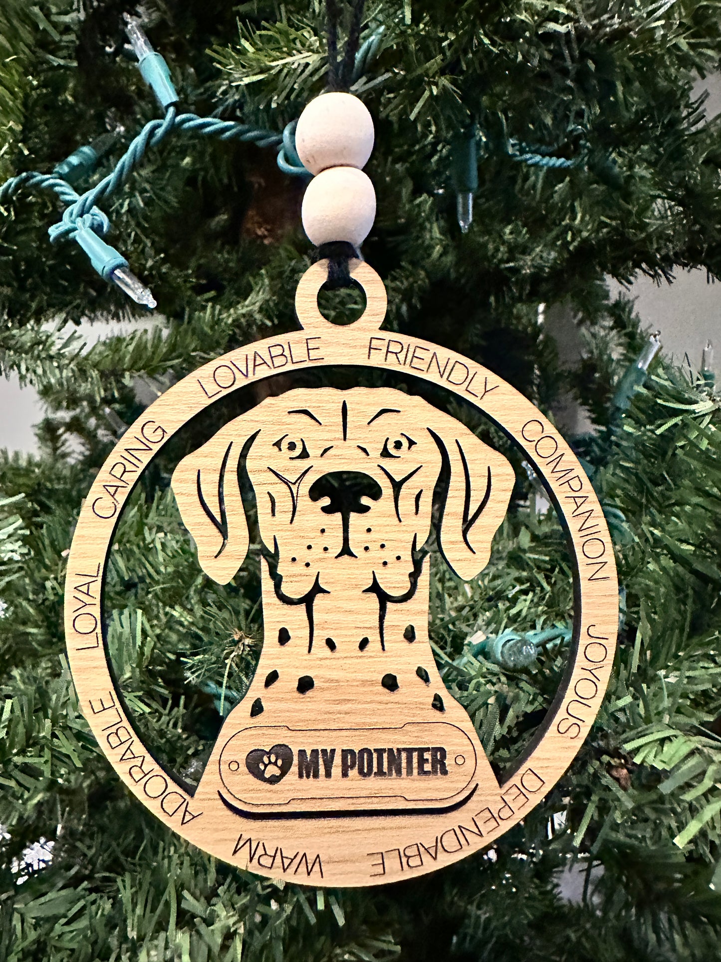 Love My Pup Personalized Dog Breed Wooden Ornament – 27 Breeds to Choose From!