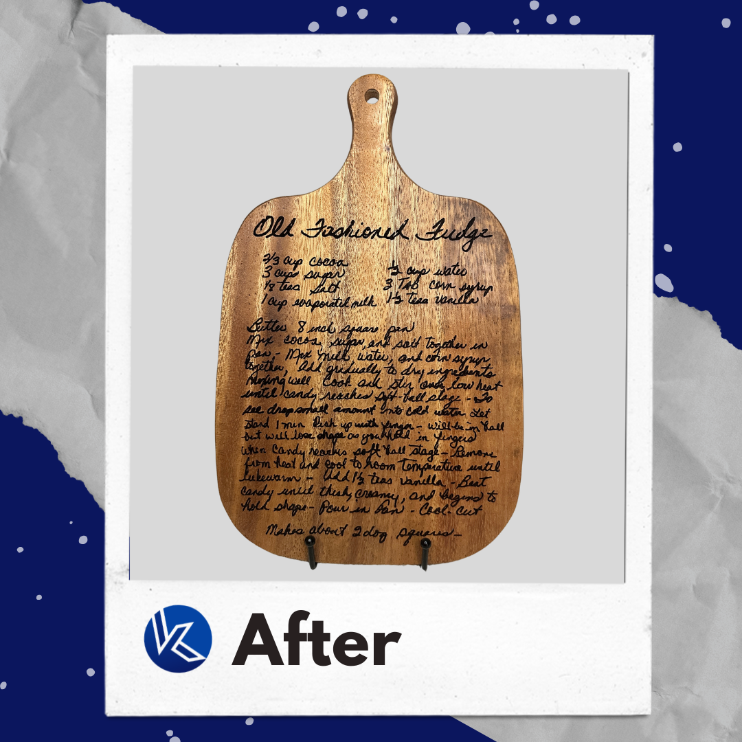 Custom Handwritten Recipe Cutting Board