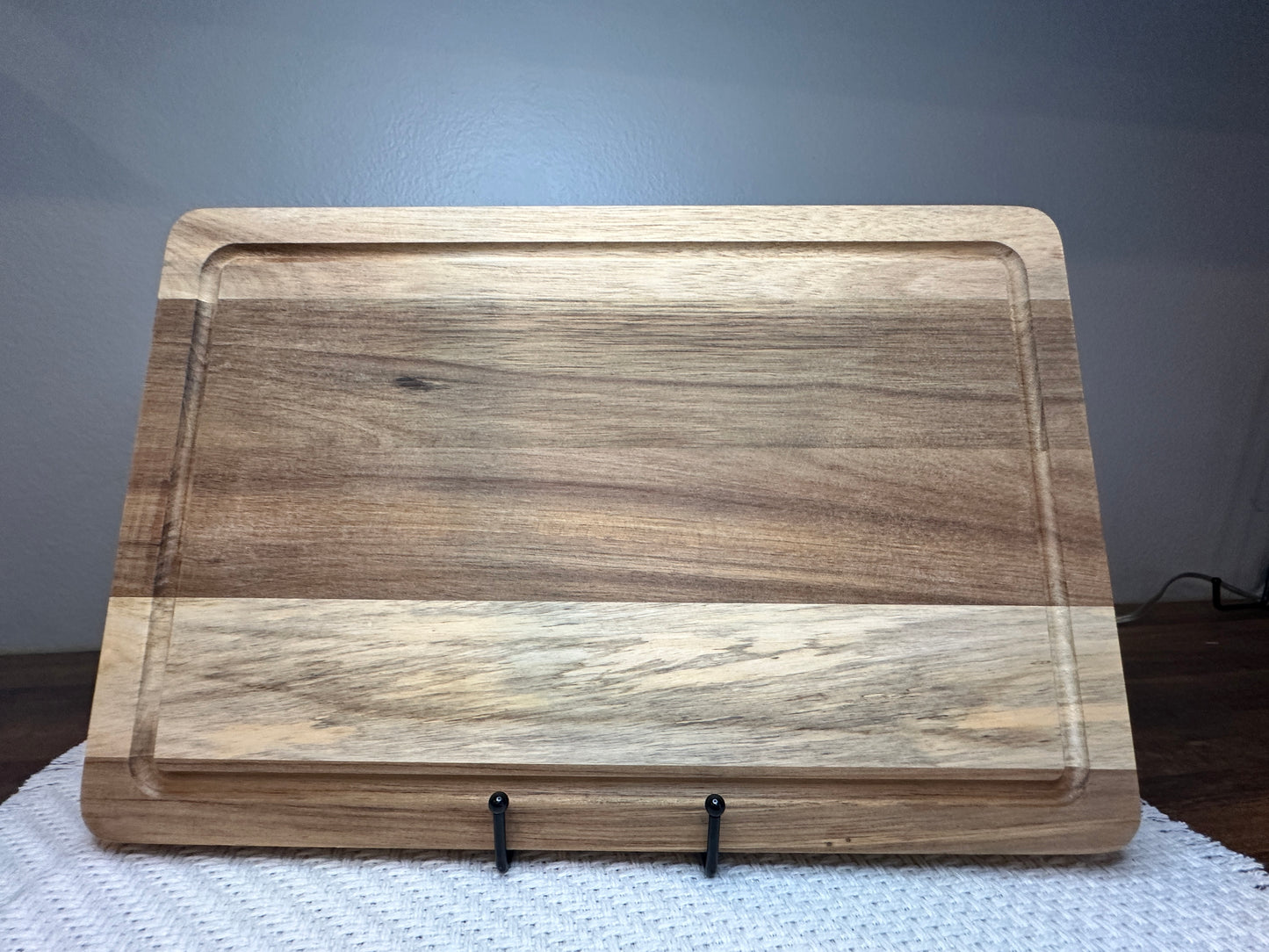 Personalized Acacia Wood Cutting Board with Juice Groove - 10"x15"x1"