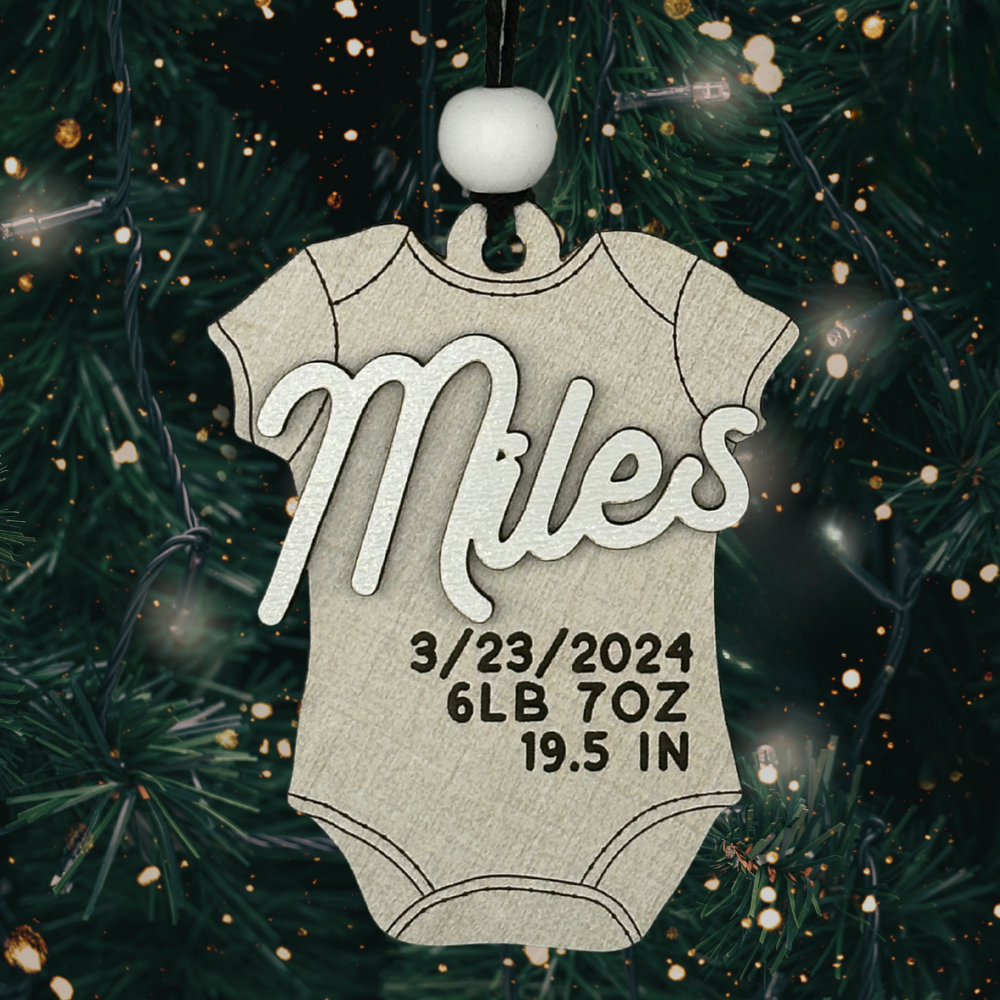 Personalized Baby Onesie Ornament – New Baby Keepsake