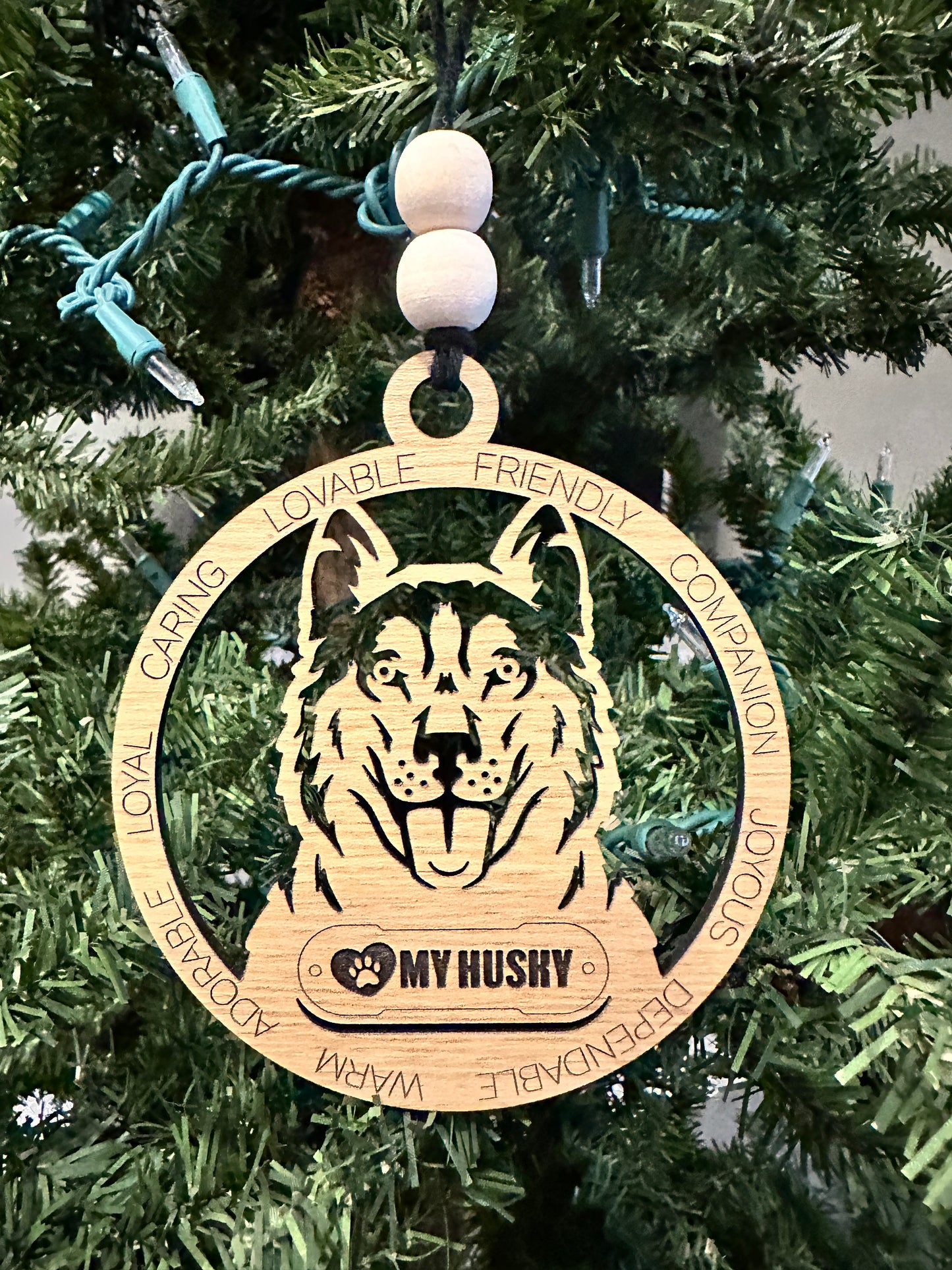 Love My Pup Personalized Dog Breed Wooden Ornament – 27 Breeds to Choose From!