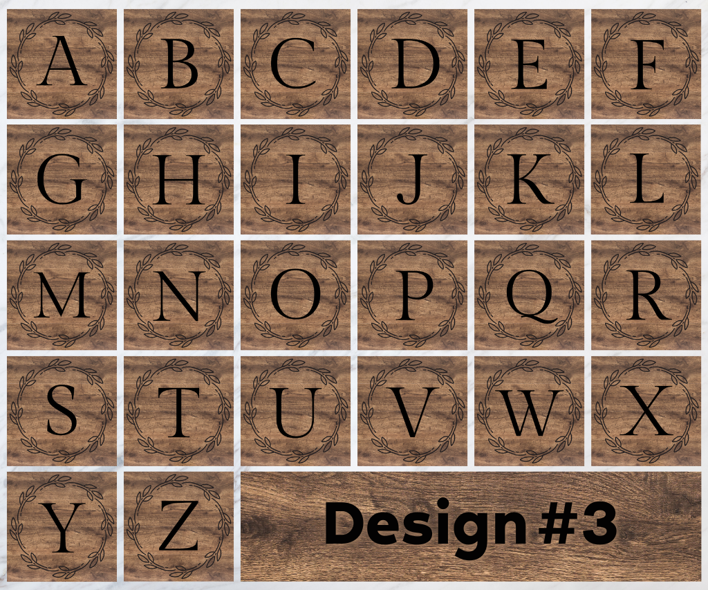 Monogram Coaster Set {Slate or Wood}