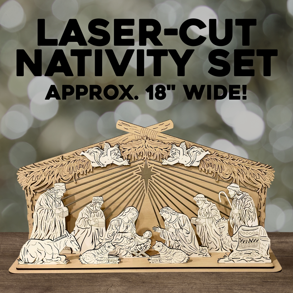 Timeless Laser-Cut Nativity Set – 3D Display