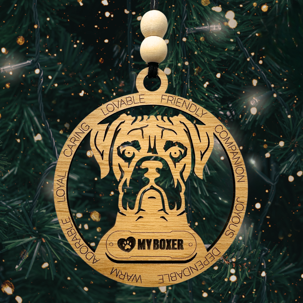 Love My Pup Personalized Dog Breed Wooden Ornament – 27 Breeds to Choose From!