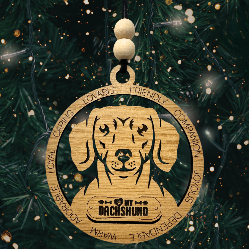 Love My Pup Personalized Dog Breed Wooden Ornament – 27 Breeds to Choose From!