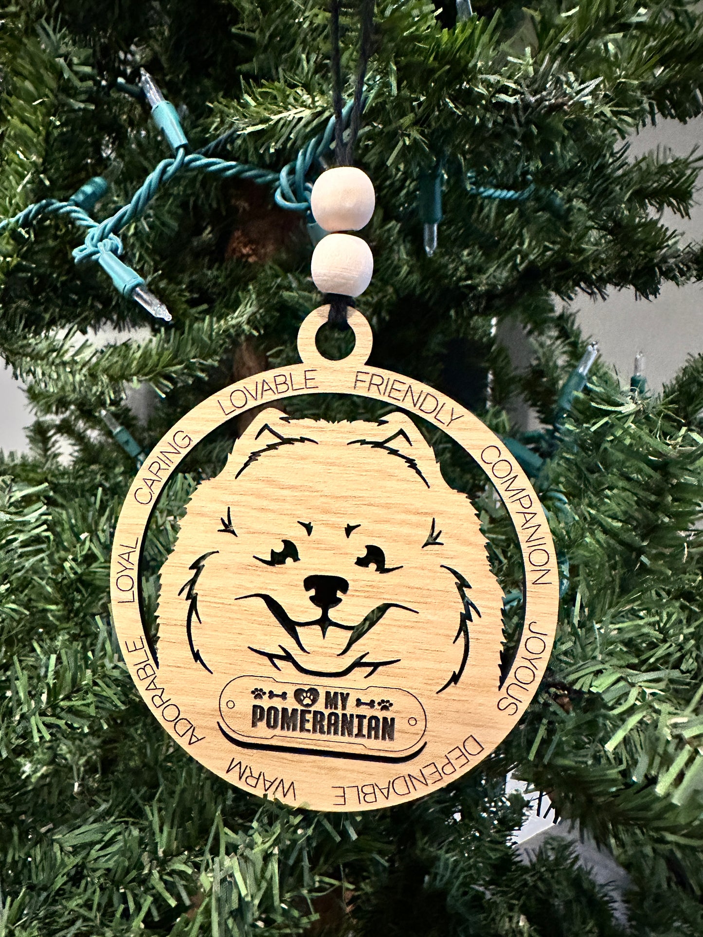 ❤️ My Pup Personalized Dog Breed Wooden Ornament – Laser Engraved Holiday Keepsake