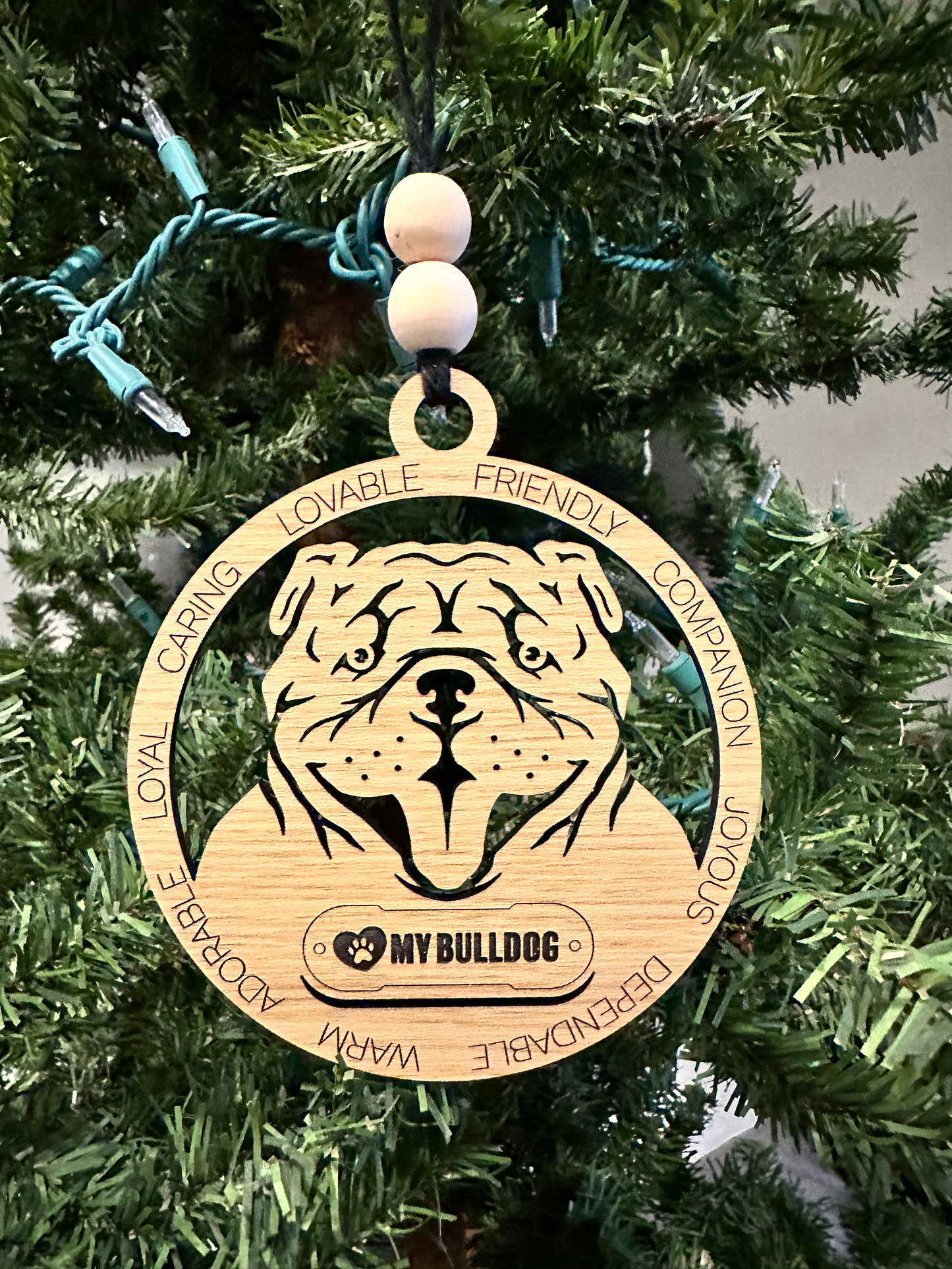 ❤️ My Pup Personalized Dog Breed Wooden Ornament – Laser Engraved Holiday Keepsake