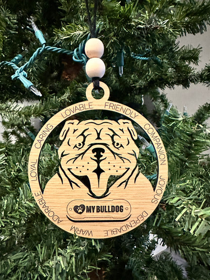 ❤️ My Pup Personalized Dog Breed Wooden Ornament – Laser Engraved Holiday Keepsake