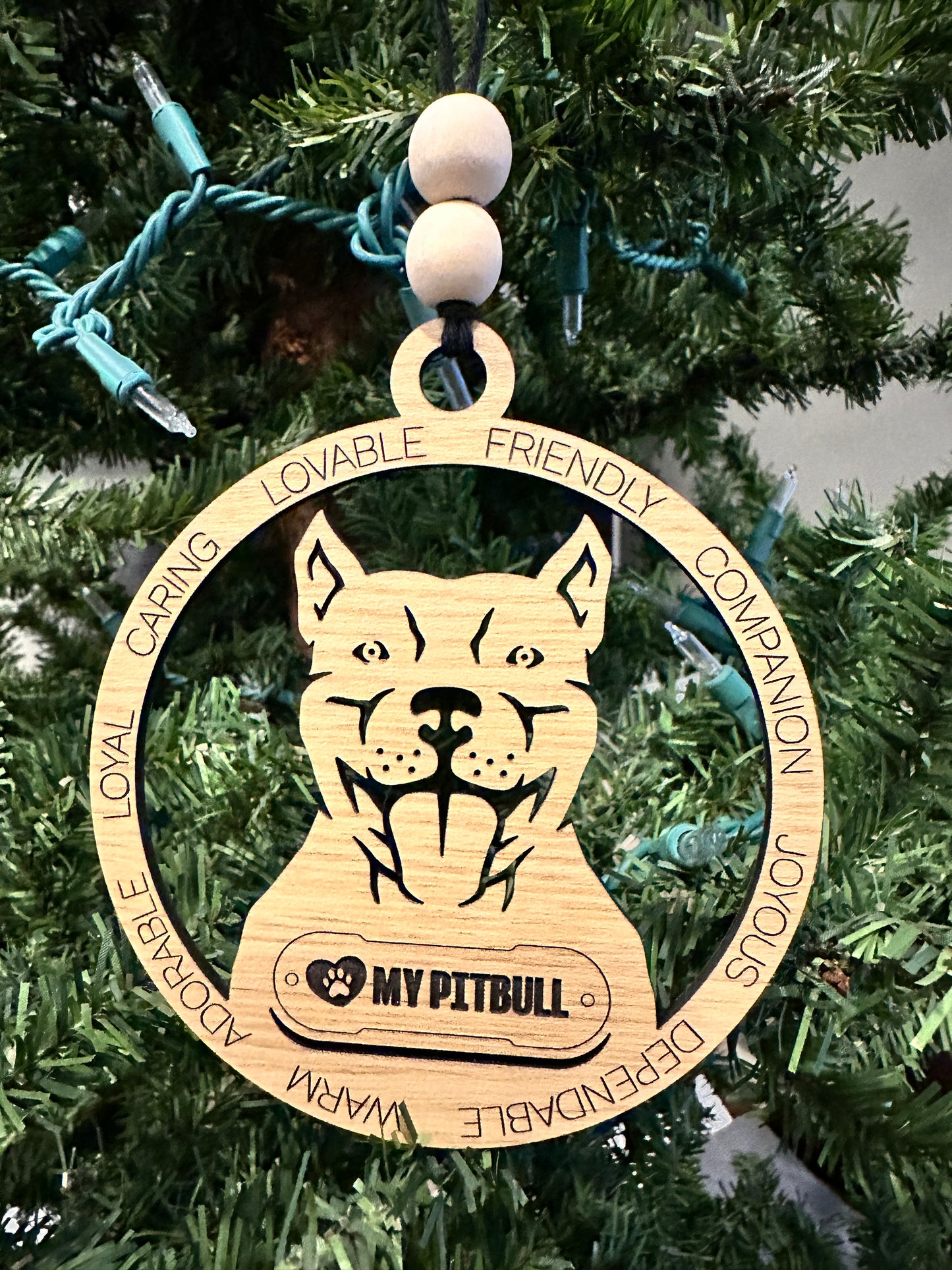 ❤️ My Pup Personalized Dog Breed Wooden Ornament – Laser Engraved Holiday Keepsake