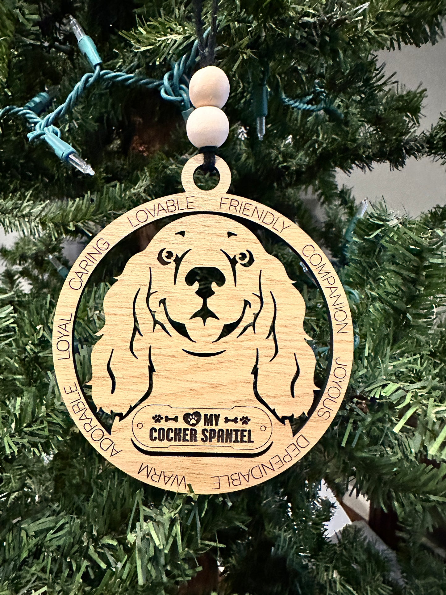 ❤️ My Pup Personalized Dog Breed Wooden Ornament – Laser Engraved Holiday Keepsake