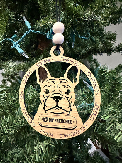 ❤️ My Pup Personalized Dog Breed Wooden Ornament – Laser Engraved Holiday Keepsake