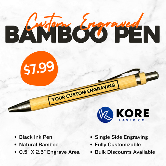 Custom Engraved Bamboo Pen