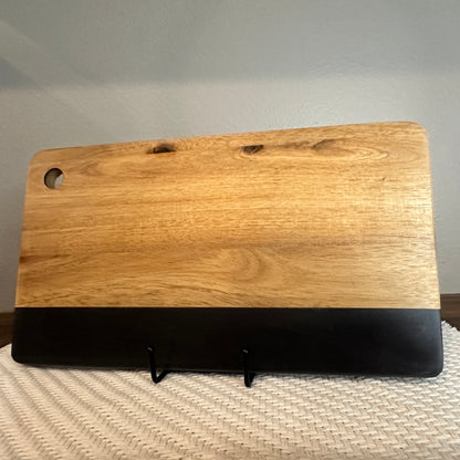 Personalized Acacia + Marble Cutting Board - 14"x8"