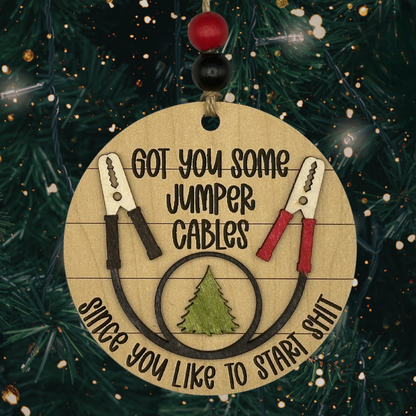 Got You Some Jumper Cables - Funny Christmas Ornament