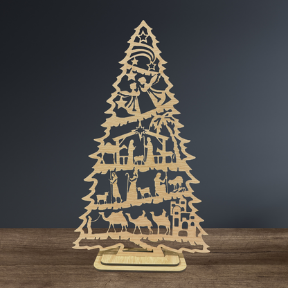 Nativity Christmas Tree – Laser Cut Nativity Decor
